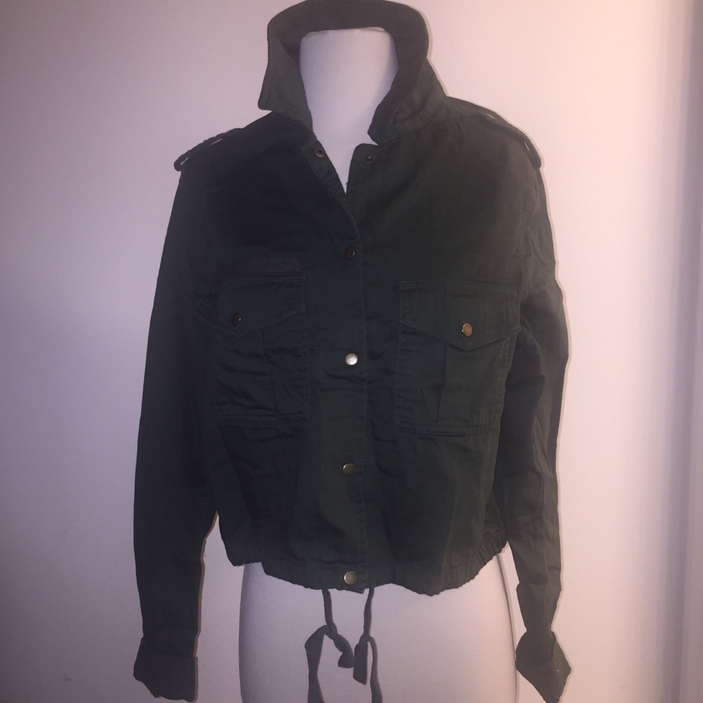Forever 21 Cropped Military-Style Jacket